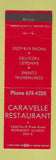 Matchbook Cover - Caravelle Restaurant Rosemont IL