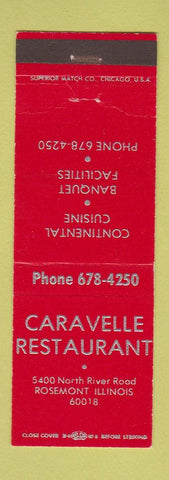Matchbook Cover - Caravelle Restaurant Rosemont IL