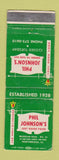 Matchbook Cover - Phil Johnson's Restaurant Northbrook IL WEAR