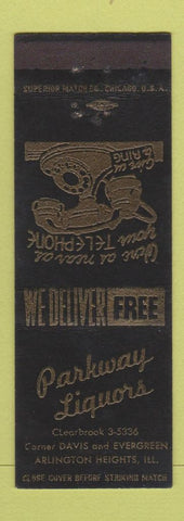 Matchbook Cover - Parkway Liquors Arlington Heights IL