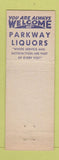 Matchbook Cover - Parkway Liquors Arlington Heights IL