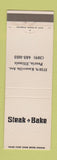 Matchbook Cover - Steak n Bake Peoria IL