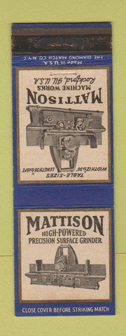 Matchbook Cover - Mattison Surface Grinder Rockford IL