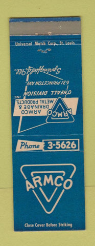 Matchbook Cover - ARMCO Drainage Metal Products Springfield IL