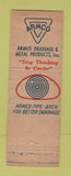 Matchbook Cover - ARMCO Drainage Metal Products Springfield IL