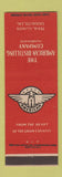 Matchbook Cover - American Distillery Company Sausalito CA Pekin IL liquor