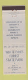 Matchbook Cover - White Pines Forest State Park Mount Morris IL