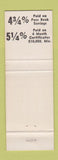 Matchbook Cover - MARion County Savings Loan Salem IL WEAR