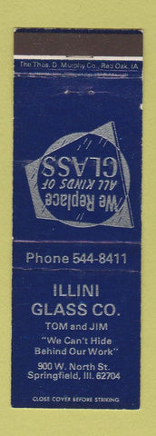 Matchbook Cover - Illini Glass Springfield IL