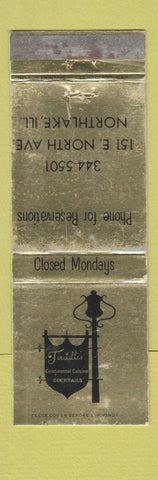 Matchbook Cover - Tiritilli's Restaurant Northlake IL WEAR