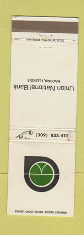 Matchbook Cover - Union National Bank Macomb IL