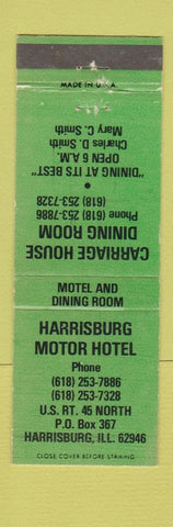 Matchbook Cover - Harrisburg Motor Hotel Harirsburg IL