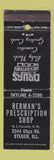 Matchbook Cover - Herman's Drug Shop Steger IL