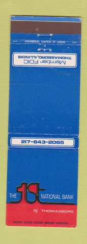 Matchbook Cover - 1st National Bank Thomasboro IL