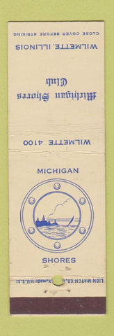 Matchbook Cover - Michigan Shores Club Wilmette IL