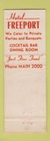 Matchbook Cover - Hotel Freeport IL