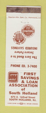 Matchbook Cover - First Savings and Loan South Holland IL WEAR