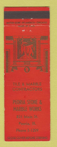 Matchbook Cover - Peoria Stone Marble Works Peoria IL