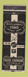 Matchbook Cover - Hotel Farman Lake Zurich IL WEAR