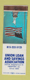 Matchbook Cover - Union Loan and Savings Freeport IL