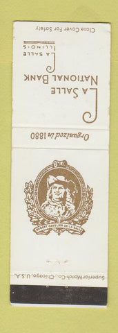 Matchbook Cover - LaSalle National Bank IL La Salle