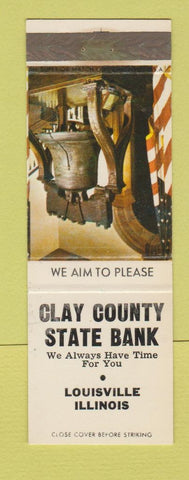 Matchbook Cover - Clay County State Bank Louisville IL