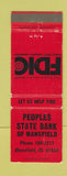 Matchbook Cover - Peoples State Bank Mansfield IL WEAR