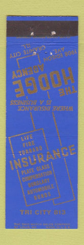 Matchbook Cover - Hodge Insurance Agency Granite City IL