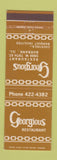 Matchbook Cover - Georgious Restaurant Burbank IL