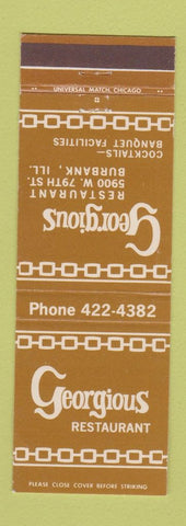 Matchbook Cover - Georgious Restaurant Burbank IL