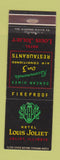 Matchbook Cover - Hotel Louis Joliet IL