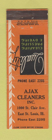 Matchbook Cover - Ajax Cleaners East St Louis IL