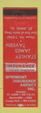 Matchbook Cover - Sprimont Insurance St Anne IL Stanley James Tavern