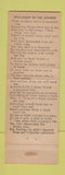Matchbook Cover - Sprimont Insurance St Anne IL Stanley James Tavern