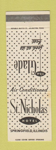 Matchbook Cover - St Nicholas Hotel Springfield IL