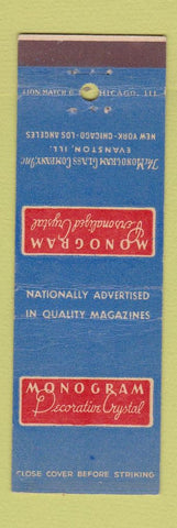Matchbook Cover - Monogram Crystal Evanston IL