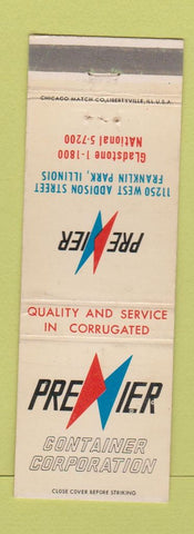 Matchbook Cover - Premier Container Corp Franklin Park IL WEAR