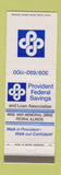 Matchbook Cover - Provident Federal Savings Peoria IL