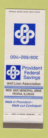 Matchbook Cover - Provident Federal Savings Peoria IL