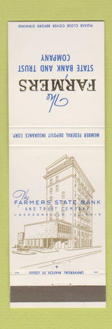 Matchbook Cover - Farmers State Bank and Trust Jacksonville IL
