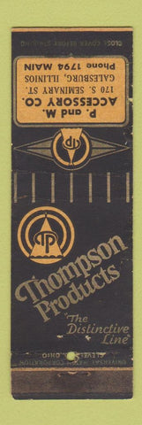 Matchbook Cover - Thompson Auto Parts Galesburg IL WORN