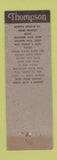 Matchbook Cover - Thompson Auto Parts Galesburg IL WORN
