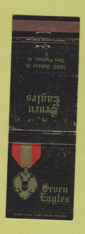 Matchbook Cover - Seven Eagles Des Plaines IL