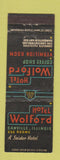 Matchbook Cover - Hotel Wolford Danville IL