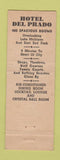 Matchbook Cover - Hotel Del Prado Chicago IL