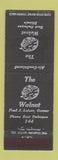 Matchbook Cover - The Walnut East Dubuque IL low phone #