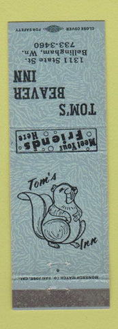 Matchbook Cover - Tom's Beaver Inn Bellingham WA BLUE