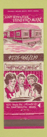 Matchbook Cover - New Outpost Restaurant North Dartmouth MA