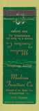 Matchbook Cover - Madison Furniture Company Springfield IL