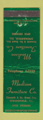 Matchbook Cover - Madison Furniture Company Springfield IL